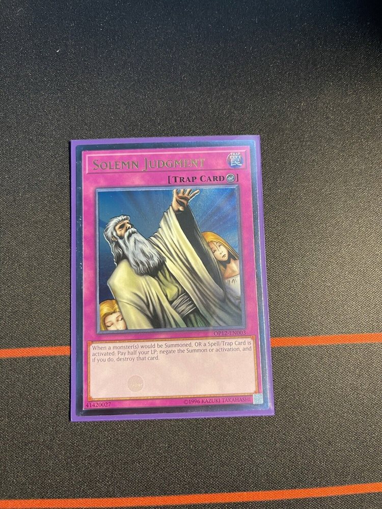 Yugioh Solemn Judgment Ultimate Rare OP12 NM