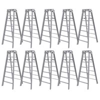 Set of 2 Large 10 Inch Silver Ladders For WWE Wrestling Action Figures