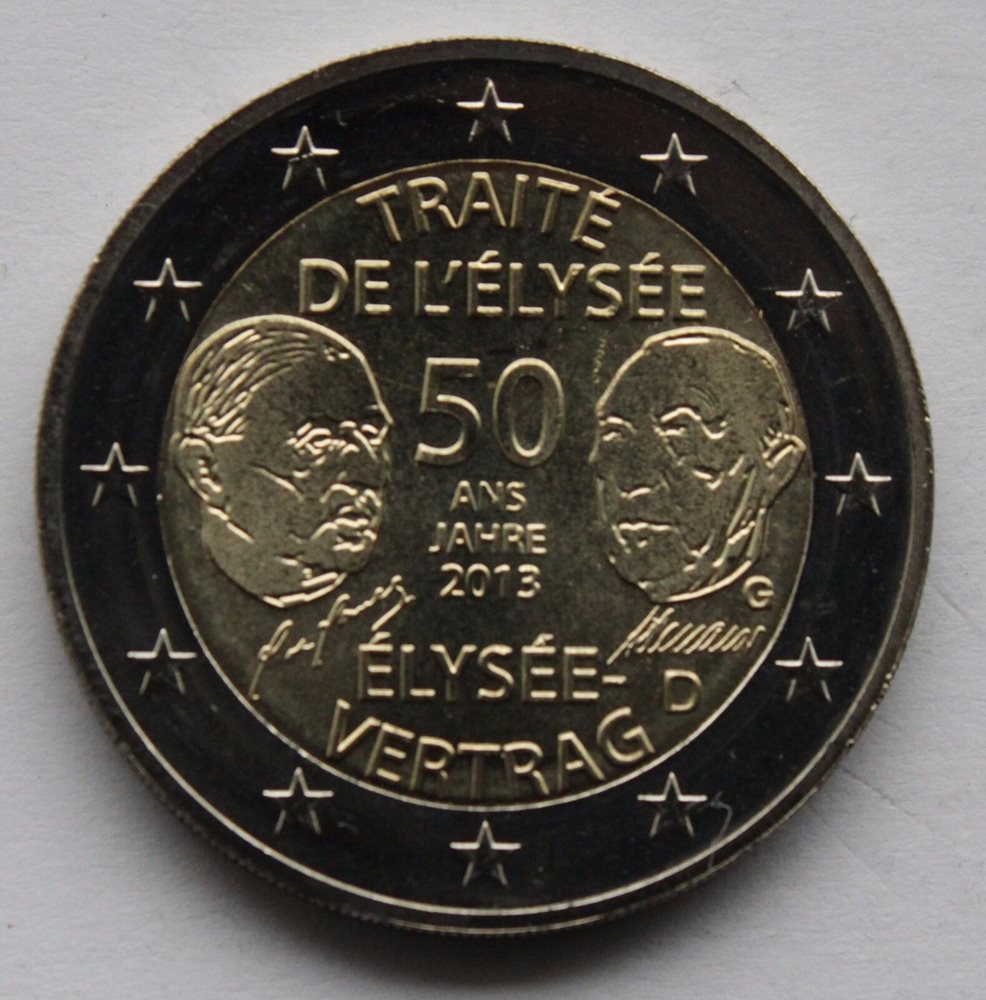 2 Euros Traité De L elysée 50 Ans Jahre 2013 GERMANY - 2 € commemorative euro coin 2013 Elysee Treat