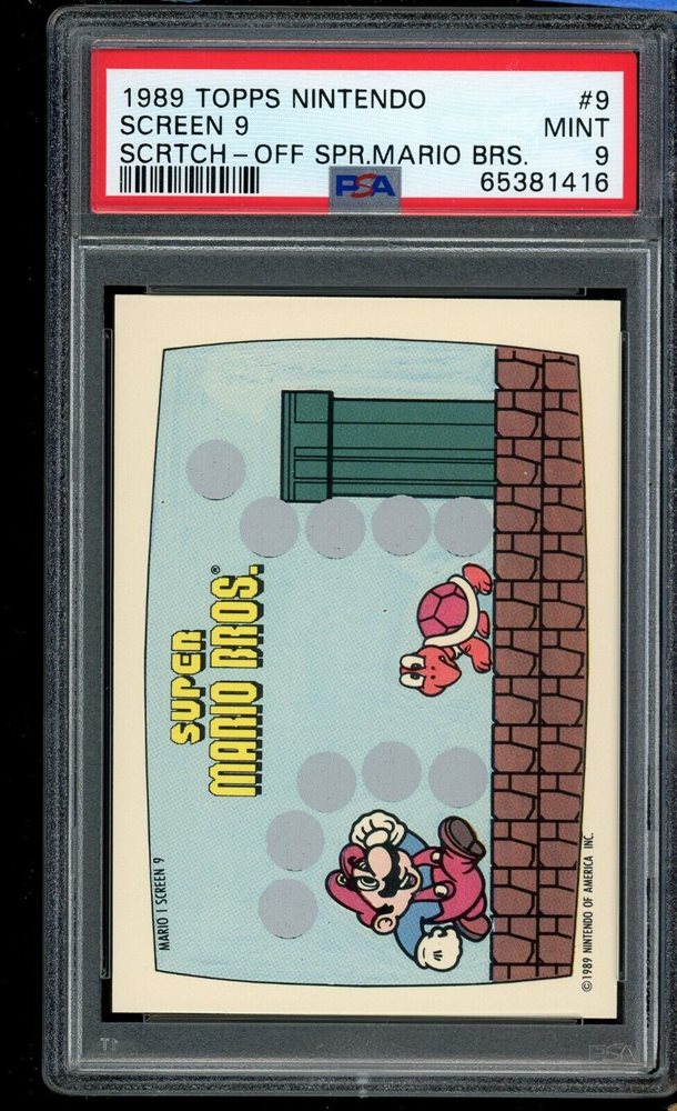 1989 Topps Nintendo ScratchOff Super Mario Bros 9 Scr