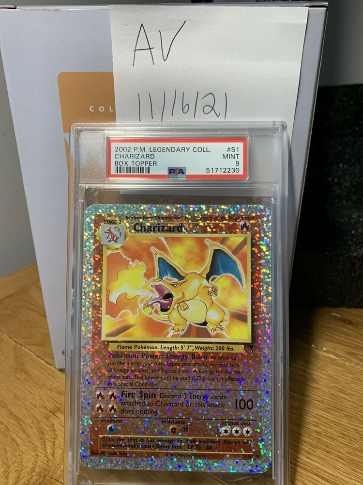 PSA Charizard +3 Legendary Collection Box Topper Card 2