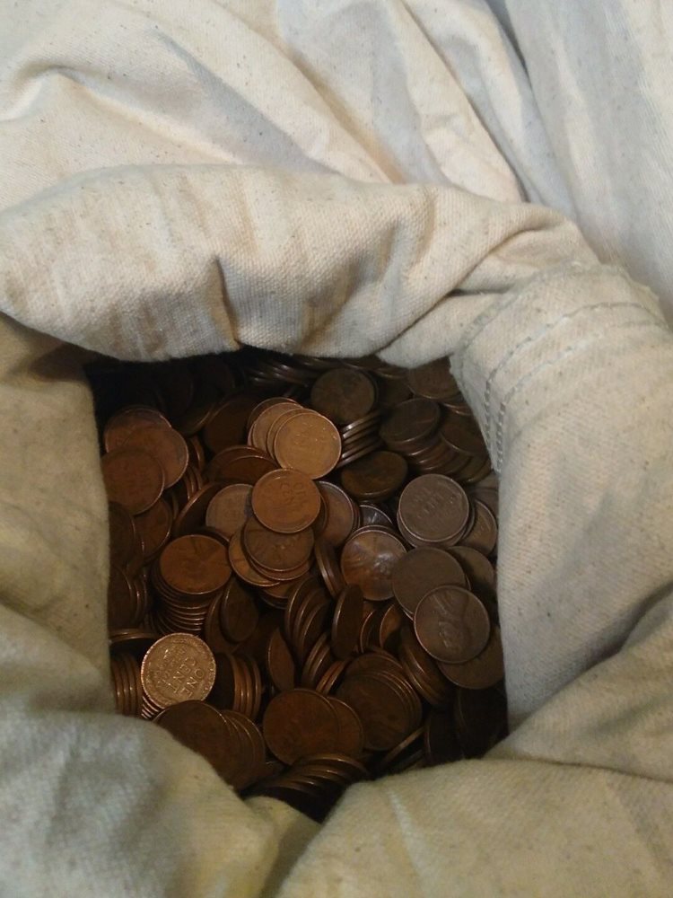 Lincoln Wheat Cent Roll BU Unknown Date Mint Old Paper Penny Pennies 50 Coins F1