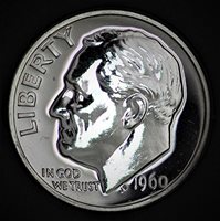 ROOSEVELT DIME 10c MINT CANCELLED ERROR COIN IN AN NGC HOLDER
