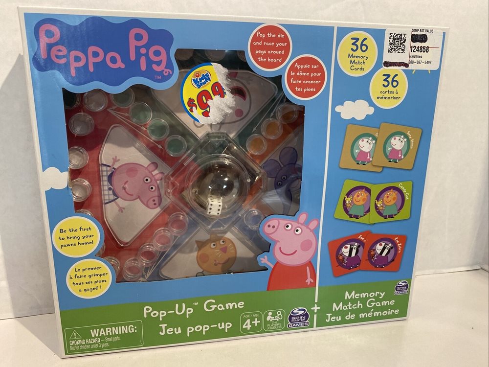 Peppa Pig Pop Up Trouble Game + Memory March Game New