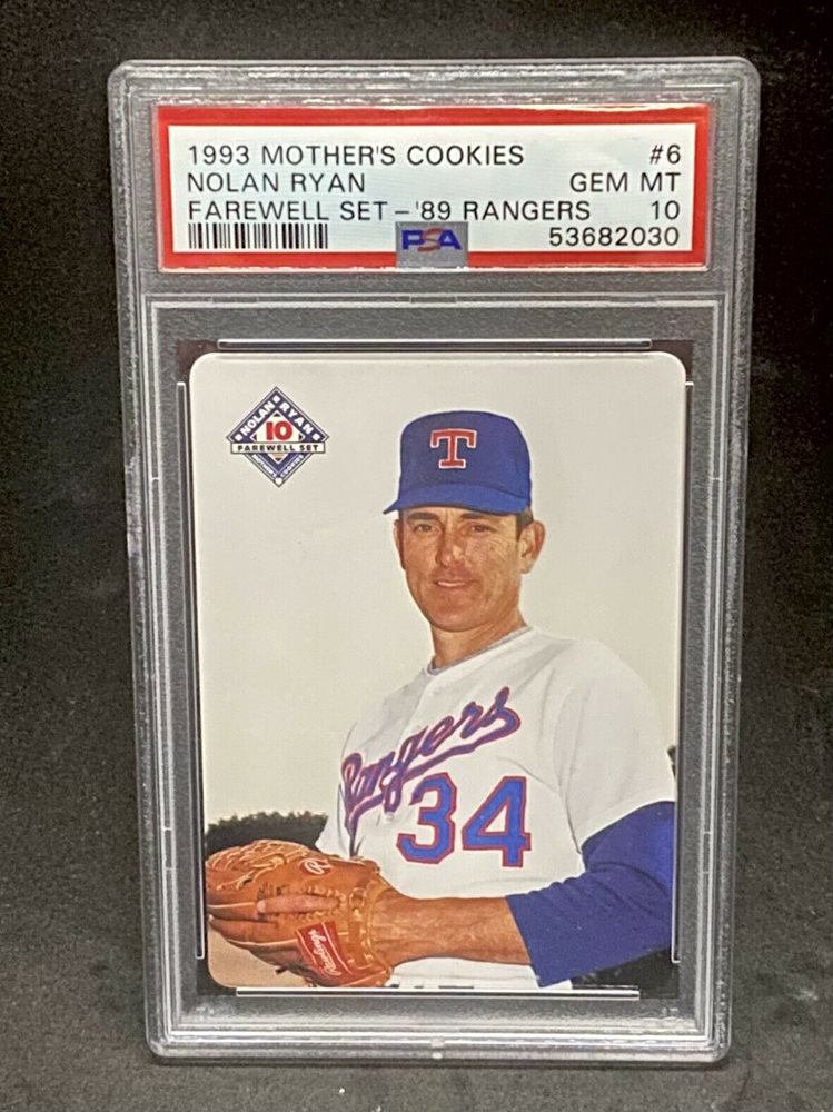 1993 Nolan Ryan Mother s Cookies 6 Farewell Set Graded