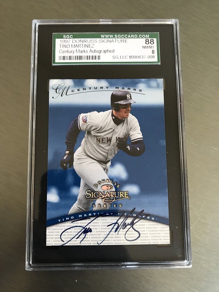 Marks Auto Mart >> 1997 Donruss Signature Century Marks Auto Tino Martinez Yankees Sgc 8 65 100 Marks Auto Mart >> 1997 Donruss Signature Century Marks Auto Tino Martinez Yankees Sgc 8 65 100