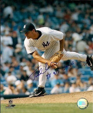 JIM COATES AUTOGRAPHED 8X10 PHOTO NEW YORK YANKEES PSA//DNA STOCK #16733