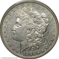 1893-S Morgan Silver Dollar. VF-35 (PCGS). CAC., VF35 - PCGS