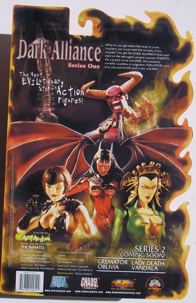 CHAOS JADE ACTION FIGURE NEW ON CARD COMICS. DARK ALLIANCE VAMPIRE.SERIES 1