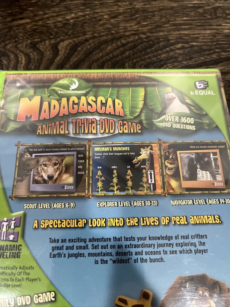 Madagascar Animal Trivia DVD Game