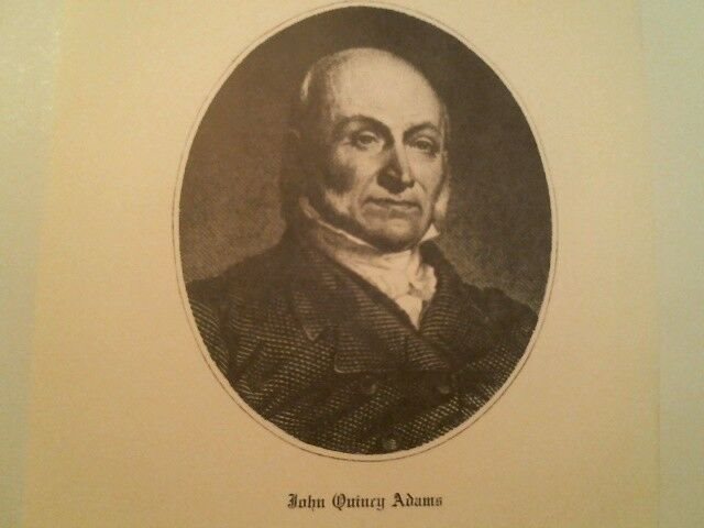 JOHN QUINCY ADAMS PORTRAIT ENLARGED FROM ORIGINAL STEEL