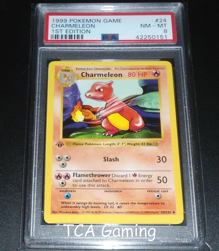 PSA 8 NM-MINT Charmeleon 24/102 1ST EDITION Base Set SH