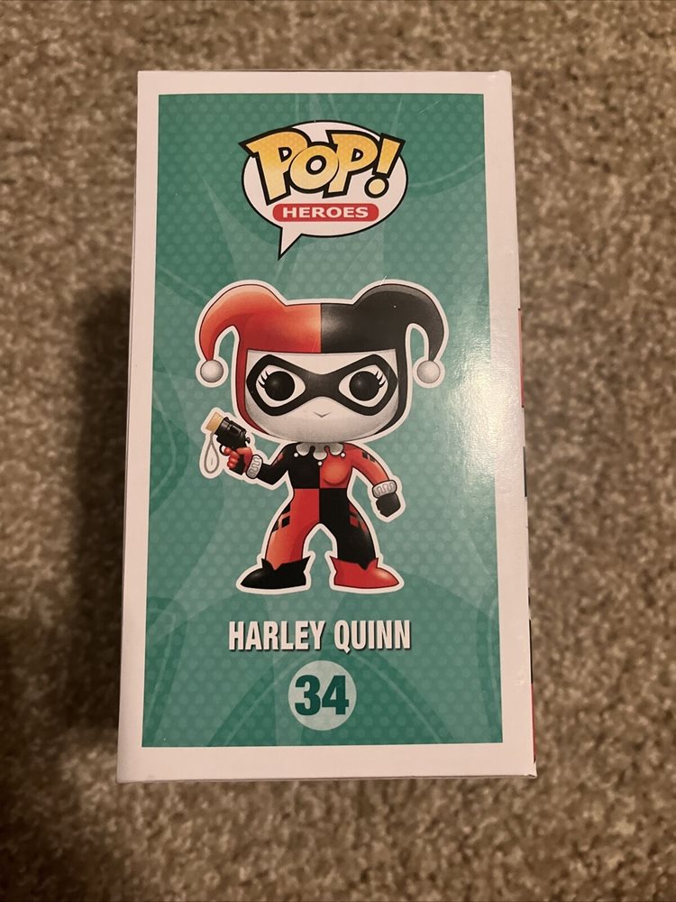 Funko Pop 'DC' HARLEY QUINN Vinyl Figure 34 GLOW IN DA