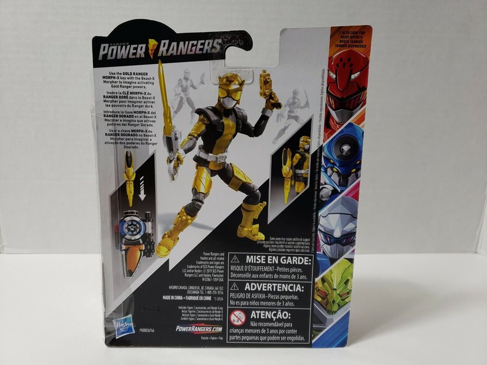 Hasbro Power Rangers Beast Morphers Gold Ranger Actio
