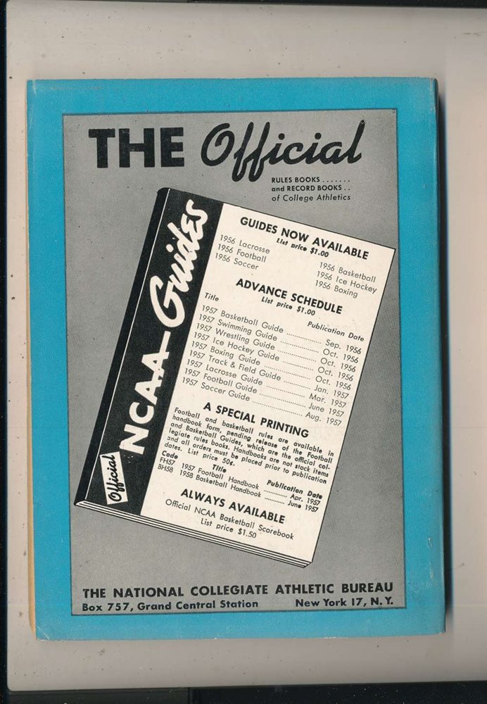 1956 Official Collegiate Football Record Book NCAA Jon