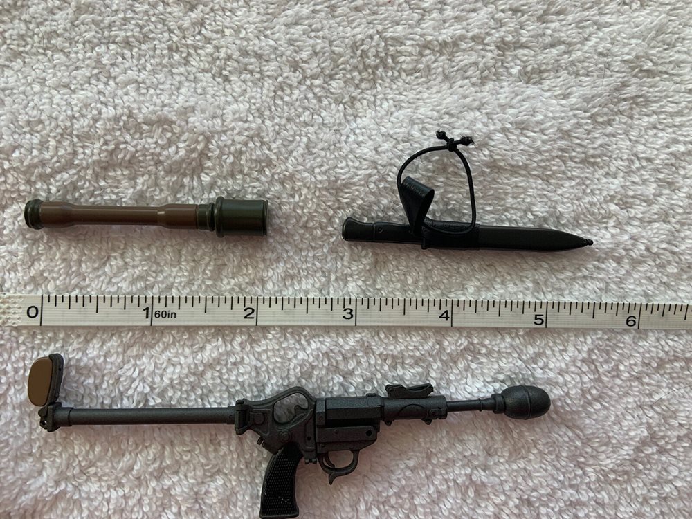 Military Action Figure Machine Gun with Folding Stock,