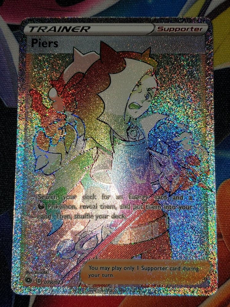 Pokemon Trainer Piers Full Art Secret Rare Rainbow Cham