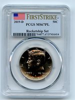 2019-D ROCKETSHIP Kennedy Half Dollar PCGS MS67PL 1st Strike Free Shipping