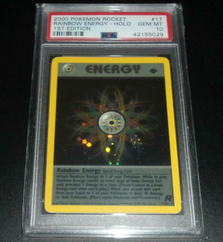 PSA 10 GEM MINT Rainbow Energy 17/82 1ST EDITION Team R