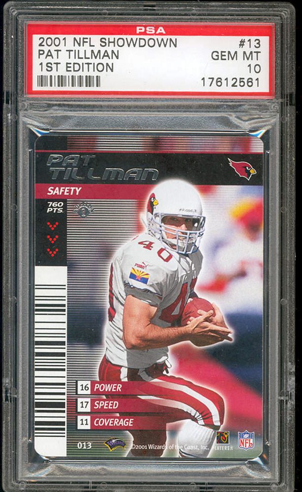 Auction Prices Realized Football Cards 2001 NFL Showdown Pat Tillman 