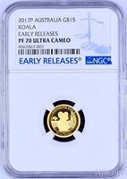 2016 AUSTRALIAN KOALA 1//10 OZ $15 GOLD PROOF COIN NGC PF69 AUSTRALIA 1500MINTAGE