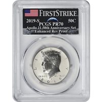 2019-S Apollo Enhanced Reverse Proof Kennedy Half PCGS PR70 FDOI First Day AMF