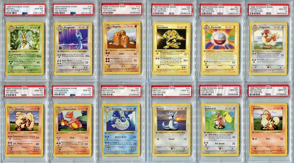 Pokemon Card Complete 1st Edition Shadowless Base Set 1
