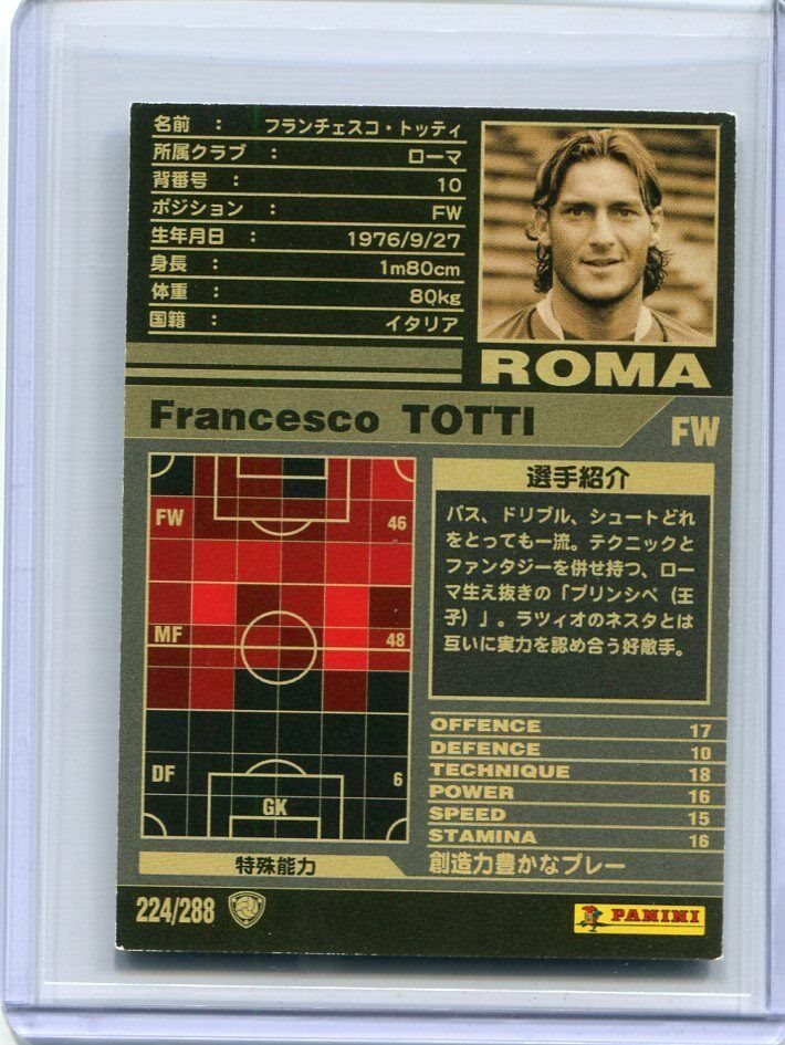 01 02 Panini Wccf Francesco Totti As Roma Italy