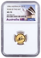 $15 NGC MS70 ER SKU50084 2018-P Australia Year of Dog 1//10 oz Gold Lunar S2