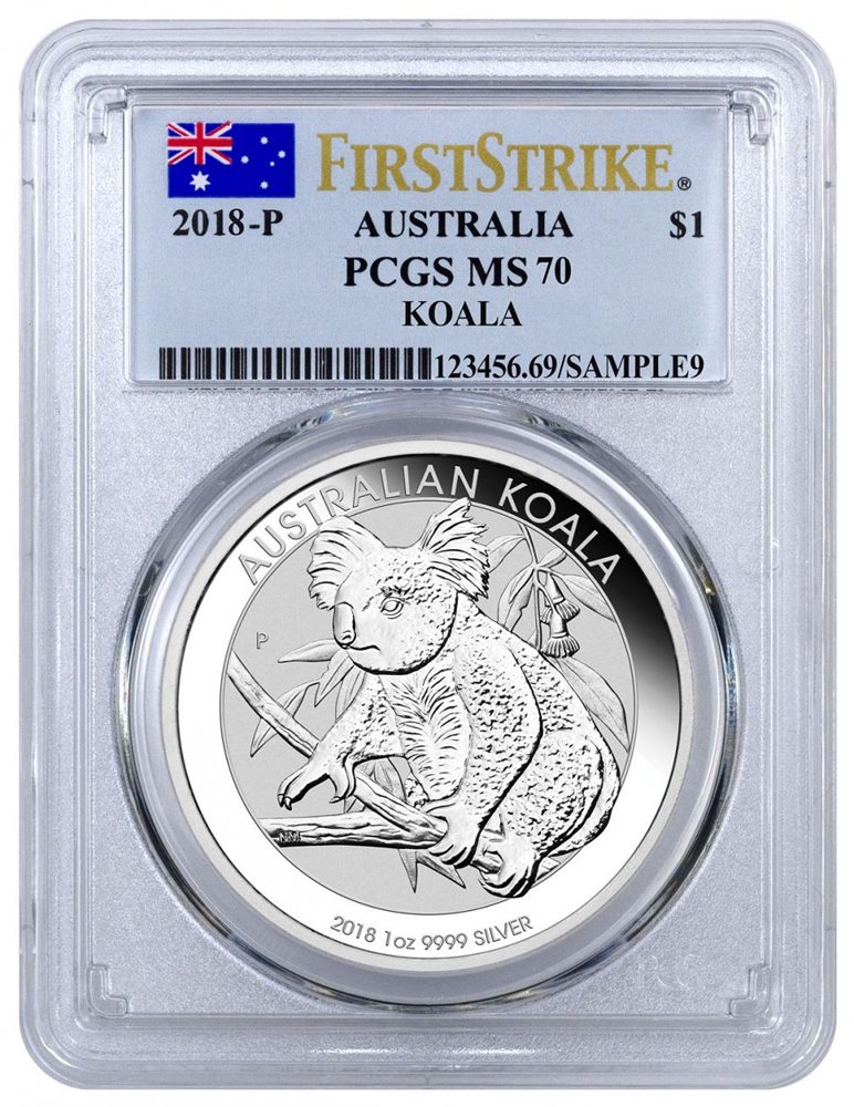 Flag Label 2017 Australia 1oz Silver Kangaroo NGC MS69