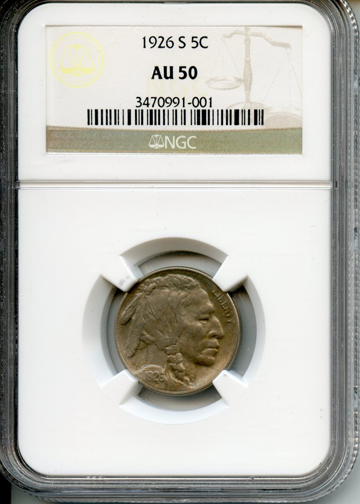 1926 5c Indian Head Buffalo Nickel US Coin VF Very Fine