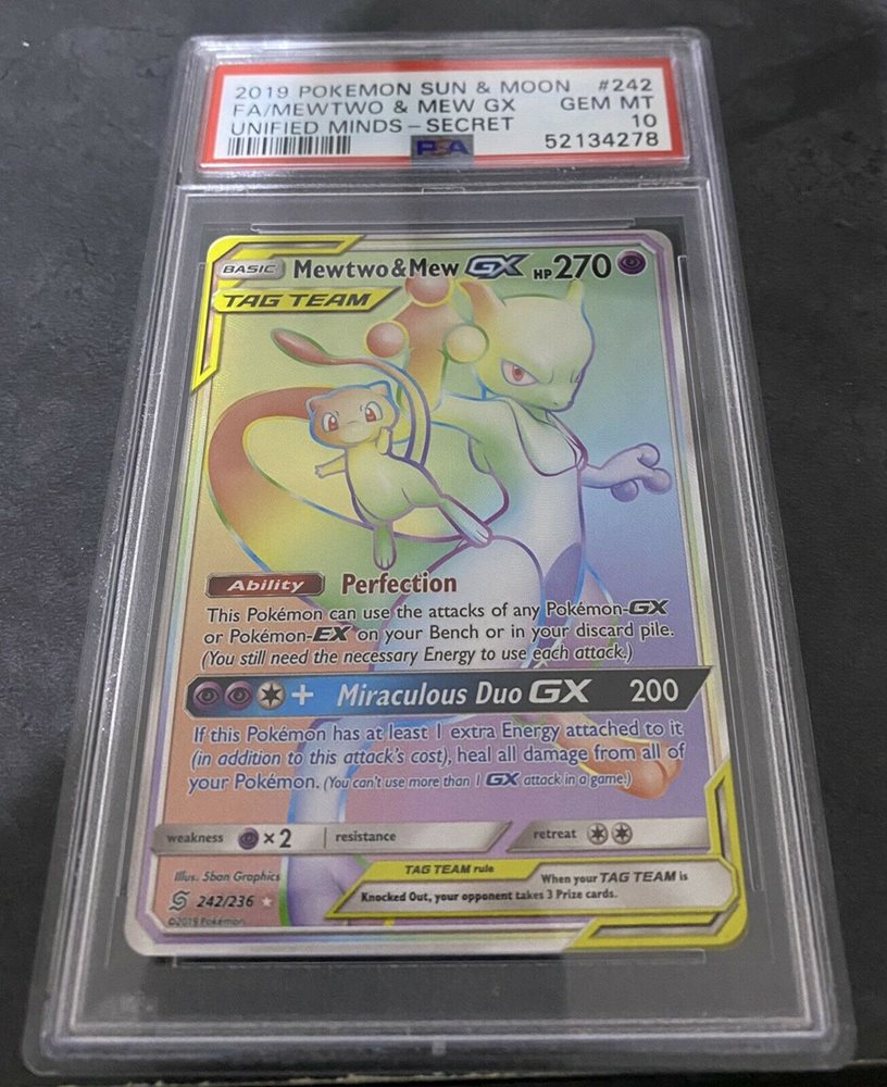 Pokemon - Mewtwo & Mew GX - 242/236 - SM Unified Minds Pokemon - Mewtwo & Mew GX - 242/236 - SM Unified Minds