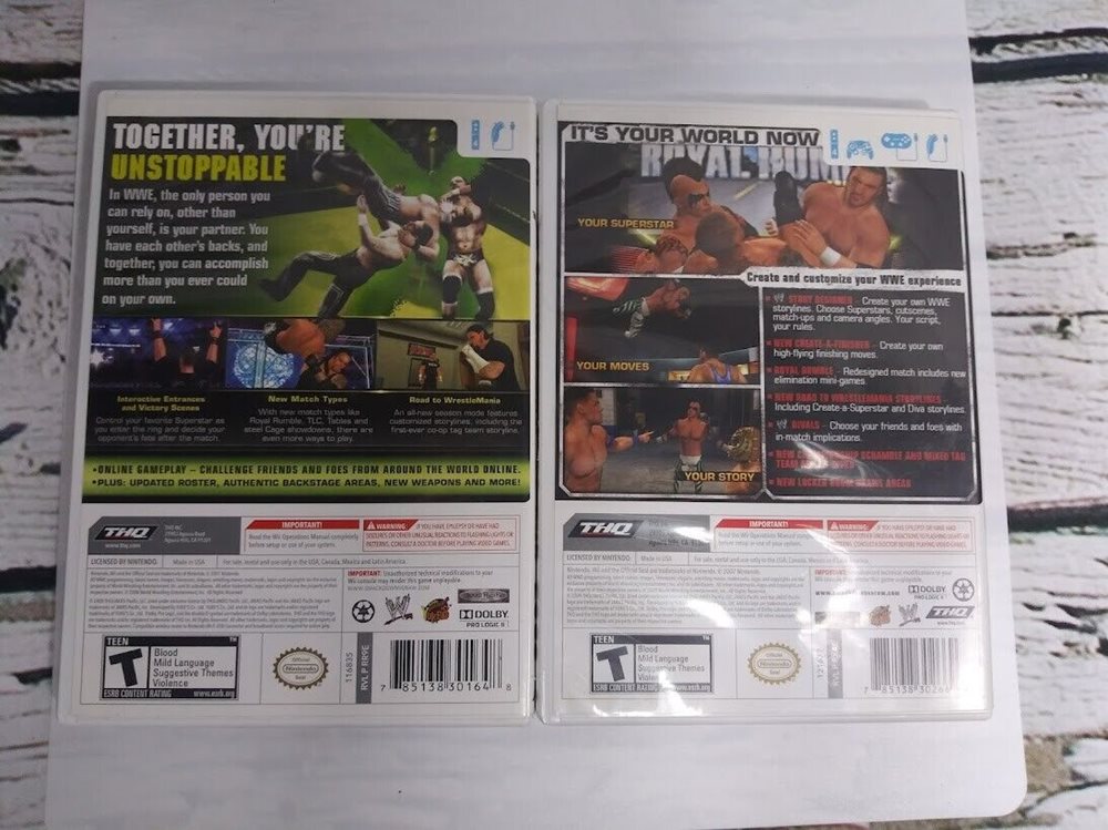 Nintendo Wii Wrestling Smackdown vs Raw 2009 2010 Bundl