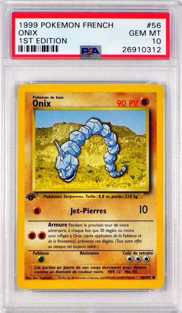 Onix 56 102 Common Base Set Pokemon Card 1999 Pokemon Individual Cards Toys Hobbies