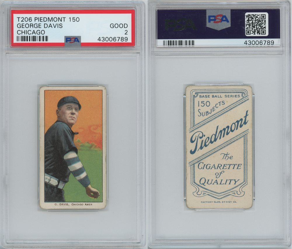 T206 *Hall of Fame* Davis Throwing HOF Baseball