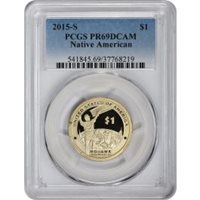 2015-S PROOF Sacagawea Native American Dollar Coin PCGS PR69DCAM FIRST STRIKE