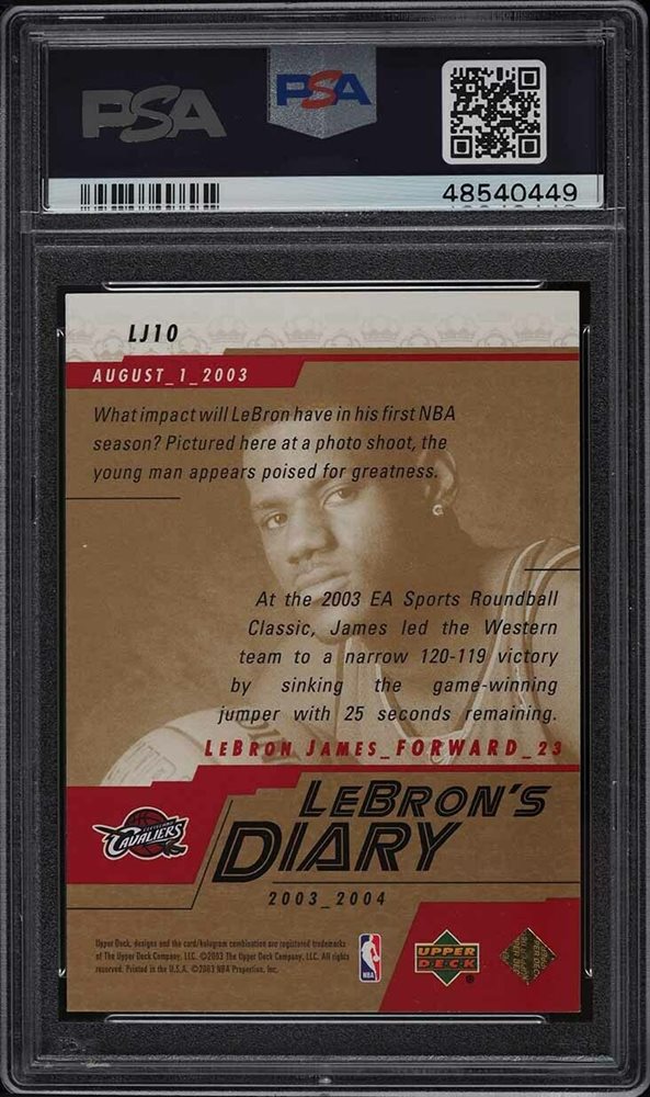 upper deck lebron's diary