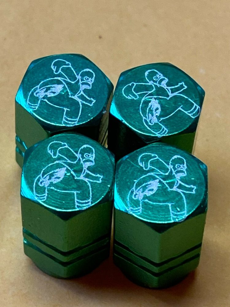 Philadelphia Eagles metal tire valve stem caps, 4 pk