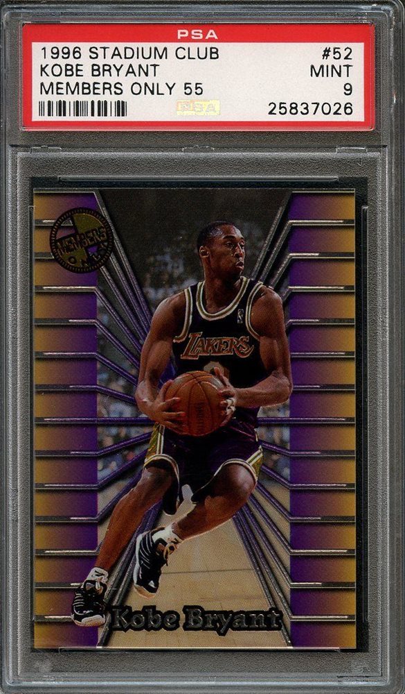 1996 97 Stadium Club Members Only 55 52 Kobe Bryant La