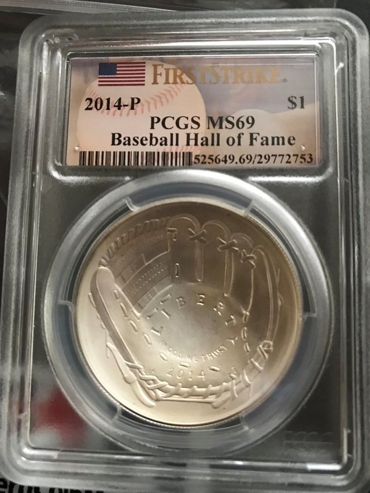 2014-P Baseball Hall of Fame HOF Commemorative Dollar MS-69 PCGS First Strike