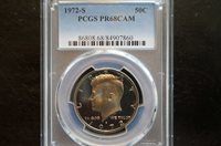 SUPERIOR EYE APPEAL 1972-S PROOF KENNEDY HALF DOLLAR NGC PF69* STAR CAMEO