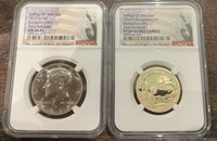 2019 D,S /"ROCKETSHIP SET/" NGC PF70 SACAGAWEA NGC MS67 PL KENNEDY.50 EARLY REL.