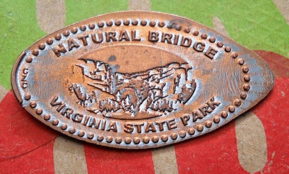 Natural Bridge State Park elongated penny Virginia USA
