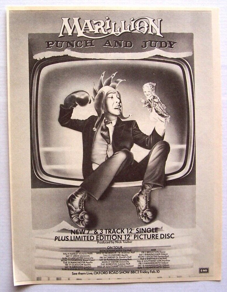 MARILLION 1984 promo ADVERT PUNCH AND JUDY