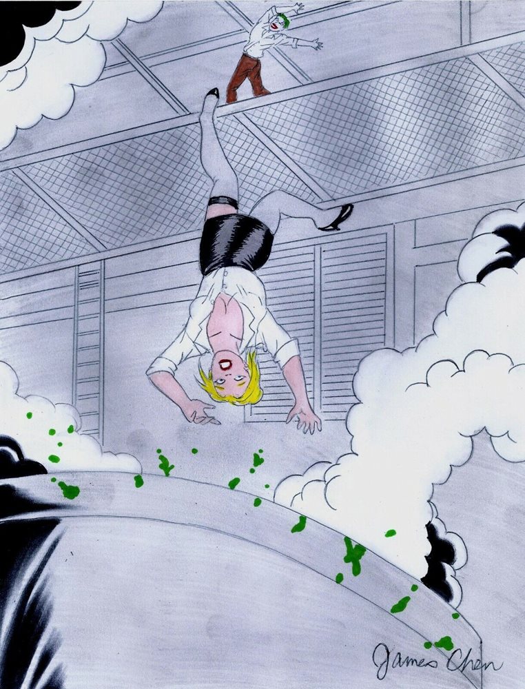 JOKER TOSSES HARLEY QUINN IN VAT OF CHEMICALS ORIGINAL