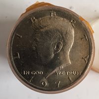 1971 P+D Kennedy Half Dollars ~ Choice Uncirculated in Mint Cello from Mint Set