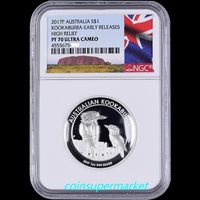 OGP 2016 P Australia HIGH RELIEF 1oz Silver Kookaburra $1 Coin NGC PF70 UC ER