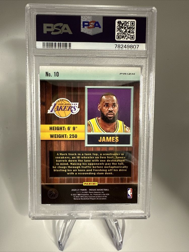 2020 Mosaic LeBron James Jam Masters Green Mosaic. PSA 2020 Mosaic LeBron James Jam Masters Green Mosaic. PSA