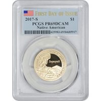 2017 P Native Sacagawea Dollar $1 PCGS MS67 Position A