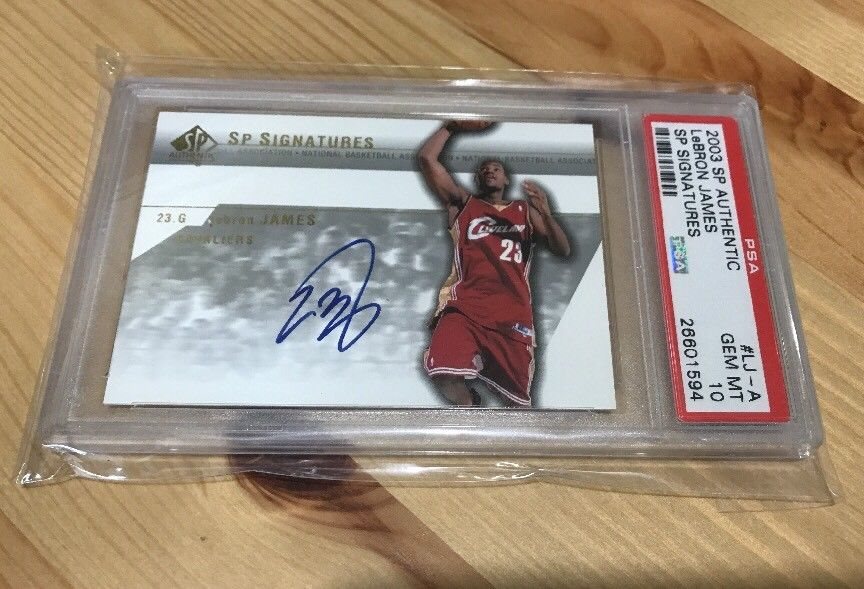 sp authentic lebron james rookie card